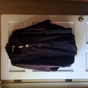 LEMODA Women's black cape coat